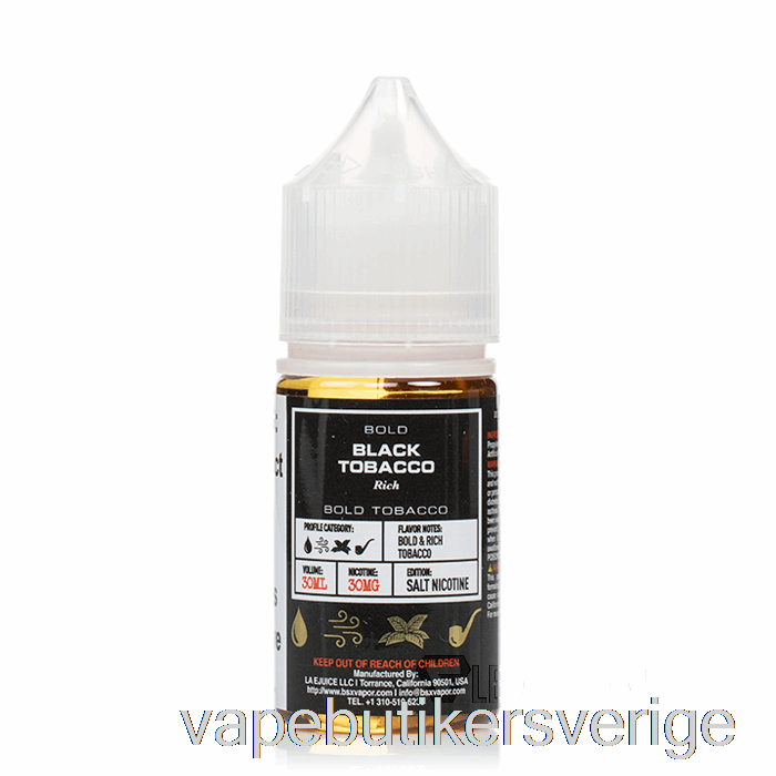 Vape Sverige Svart Tobak - Bsx Salt Series - 30ml 50mg